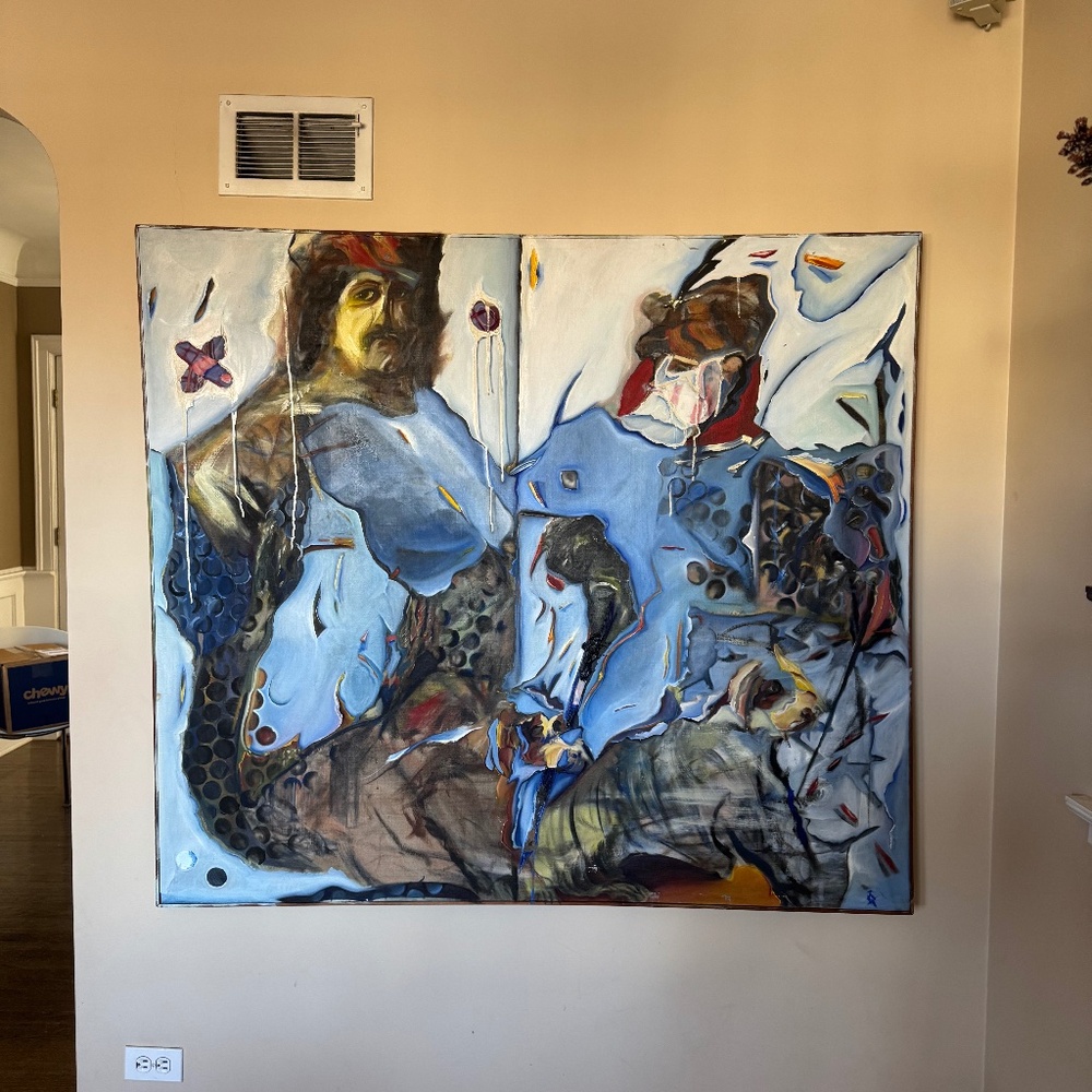 Massive oil painting 5’x5’